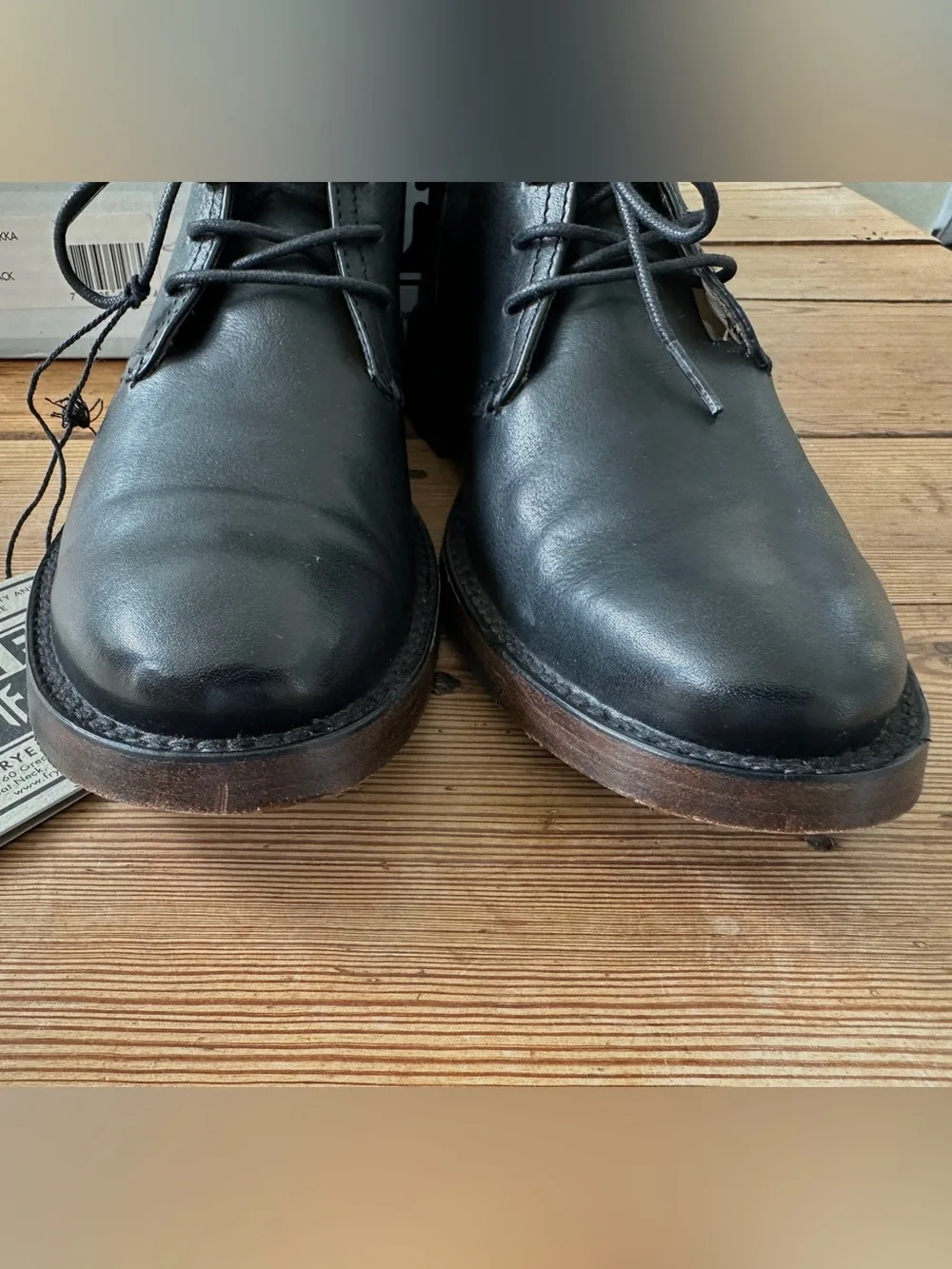 Frye Black Leather Chukka Boots
